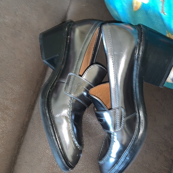 Silver pointed coach loafers - Picture 7 of 8